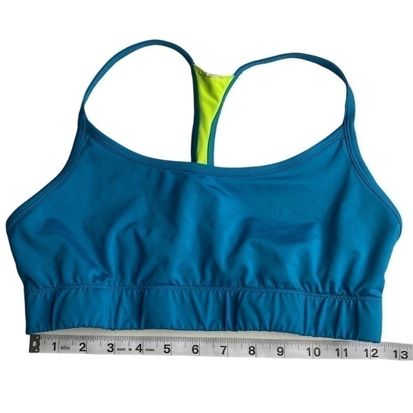 C9 BY CHAMPION REVERSIBLE BLUE & NEON YELLOW ATHLETIC SPORTS BRA - Picture 5 of 6